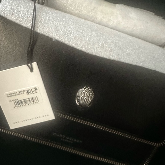 New🖤🐆Kurt Geiger Shoreditch Black Small Leather & Genuine Calf Hair Bag - Picture 7 of 8